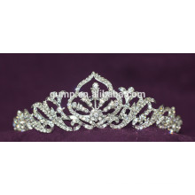 Nueva corona nupcial cristalina de la tiara de la boda del Rhinestone del diseño de la venta caliente